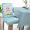 Chair Covers Easter Egg Wood Grain Cover Dining Spandex Stretch Seat Home Office Decor Desk Case Set