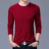 T-shirt da uomo Abbigliamento da uomo Giacca Primavera manica lunga T-shirt girocollo casual O-Collo Moda