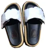 Lyxdesigner Mule Woman Tasman Tazz Slipper Brown Man Flat Sandals Comfort Beach Pool Slider Skin Kvinnor Kudde Sexiga damer Skor Skor med original Box 35-46