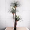Dekoratif çiçekler yüksek simülasyon ejderha kan ağacı demir sahte saksı yeşil bitkiler oturma odası el kattan tavana bonsai süslemeleri