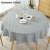 Tavolo in stoffa di lino tovaglia in cotone solido color el picnic copri rotondi decorazioni da pranzo per la casa banchetto per feste di nozze
