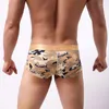 Underpants WOXUAN Fashion Camouflage Print Men Casual Big Penis Pouch Boxers Shorts Gay Male Underwear