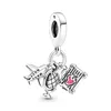 Real 925 Sterling Silver Car Hot Air Balloon Sailing Globe Airplane DIY Pendant Charm Fit Original Pandora Bracelet Charm