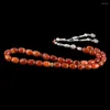 Collier ras du cou en Agate rouge, chaîne nouée, bijoux Mala Gfit 33 cornaline, chapelet islamique Tasbih, perles musulmanes