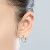 Allergic Free S925 Sterling Silver Studs Bling Moissanite Diamond Hoops Orecchini Gioielli per ragazze Donne Bel regalo