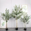 Fleurs décoratives nordic ins haute simulation olive arbre en pot au sol