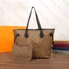 TOTE TOAK Designer Torby torebki Portfel Portfel Modna skóra Messenger Old Flower Brąz Brown Sattice MM Ramię Work Bags Wysoka pojemność kompozytowe torby zakupowe 01