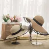 Chapéus largos de abrangência Lady Lady Sun Hat Protection Sunshade Big Stravo Viajando à beira -mar de férias praia