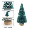 Fleurs décoratives 105 pièces arbre de noël miniature, arbres de neige artificiels, pin pour décoration de fête artisanale DIY (4 tailles)