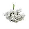 Ghirlande di fiori decorativi fatti a mano Fiore artificiale Stame Natale Fiore bianco Ciliegio Bacche Bouquet Matrimonio fai da te Ghirlanda di Natale Decorazione regalo artigianale T230217