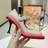 Fashion top dress shoes designer luxury leather decorative stilettos 9cm women's dancing with shoelaces round head shallow mouth wedding party wedding shoes Weddi