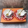 Cups Saucers Fine Bone China Golden Coffee Mug And Cup European Style Creative Ceramic Afternoon Tea Teacup Gift Box