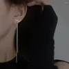 Boucles d'oreilles pendantes JWER Style Simple croix longue chaîne gland goutte pour les femmes boucle d'oreille ligne de perçage deux voies à la mode bijoux d'oreille à la mode