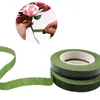 Dekoracyjne kwiaty wieńce 30 jardów 12 mm samoprzylepny bukiet kwiatowy taśmę łodygi sztuczny kwiat pręcik owijany kwiaciarskie zielone taśmy DIY Flower Supplies T230217