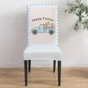 Chair Covers Easter Egg Truck Lattice Wood Grain Cover Dining Spandex Stretch Seat Home Office Decor Desk Case Set