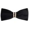 Boogbladen mannen massieve kleur pre-gebonden fluwelen kristal trouwfeest bowtie boog tuxedo tie bwtqn0302