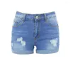 Women's Shorts Arrival Casual Summer Denim Women High Waist Rolled Hem Sexy Jeans Short Pants 2023