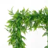 Dekorativa blommor 1.8m Garland Artificiell blommsträng med blad Silkgrön Ivy Vine Home Garden Wedding Arch Decoration