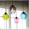 Pendant Lamps Nordic Personality Creative Stained Glass Lampshade Clothes Shop Bar Lamp El Clothing Pot Small Chandelier