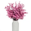 Couronnes de fleurs décoratives Gypsophila branche de fleurs artificielles cerisier de haute qualité fausses plantes Bouquet Vase de salon pour la maison décoration de mariage automne