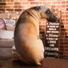Kussen 3D simuleren hondenvorm pluche gooi schattige buig gedrukt levensechte dieren grappig met verwijderbare dekking