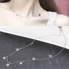 Hangende kettingen elegante vlinders voor vrouwen zilveren kleur roestvrijstalen sterren ketting mode sieraden