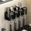 Tandborstehållare Electric Holder Aluminium Väggmonterad Rack Gurgle Cup Badrum Förvaringsarrangör Accessories 230217