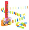 メガビルディングブロックレンガセットトレインカーセットサウンドライトキッズカラフルなプラスチックドミノブロックゲームおもちゃのための子供