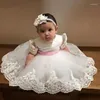 Robes de fille robe de bal ceintures arcs appliques Alencon dentelle organza tulle perles fermeture éclair mignon bébé filles robe