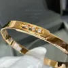 designer bangle Bracelet for woman diamond crystal highest counter quality Gold plated 18K classic style Will not fade premium gifts with box 018