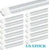 R17D/HO 8FT LED tube Bulbs -(12 Pack) Rotate V Shape, 5000K Daylight 72W, 7200LM, 110W Equivalent F96T12, Clear Cover, T8/T10/T12 Replacement, Dual-End Powered, Ballast Bypass