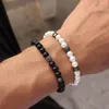 Strand 2023 Vintage Disco Ball Bracelet Men Handmade Cubic Zircon Imitation Pearl Beaded For Jewelry Gift