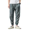 Men's Pants Casual Chinese Style Spring And Summer Light Cotton Linen Sports TrousersMen's