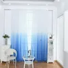 Rideau Tulle Rideaux 3d Imprimé Cuisine Décorations Fenêtre Traitements Graduel Changement Couleur Diviseur Sheer Voile 1 Panneau