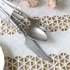 Conjuntos de utensílios de jantar de aço inoxidável conjunto de talheres foscos Designer clássico de faca cheia de faca de faca de cozinha de cozinha fanagiro tabela de mesa OA50ds