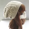 Beanies Beanie/Skull Caps Fashion Winter Hats For Women Warm Beanie Twist Pattern Hat Knitted Solid Bonnet Headwear Femme Gorros Mujer 6