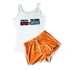 Оптовые женщины Женщины шорты Тректы с 2 частями Set Set Summer Fashion Sweathirt Slim Hethabless Fitness Yoga наряды