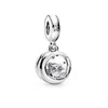 925 Sterling Silver Always by Your Side Owl Dangle Bead Fits European Jewelry Pandora Style Charm Bracelets