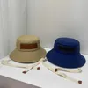 قبعات الحمامات Caps Cloches Round Sunshade Fashion Trend Trend Style Lace-Up Fisherman English Big Brim Hat Woman
