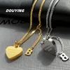 Collar de diseñador con forma de corazón y letra B, cadena de celebridades de Internet chapada en oro nuevo, clavícula simple