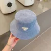 buon berretto in tela denim protezione solare estiva da spiaggia cappello a cilindro vuoto a tesa larga protezione solare da spiaggia donna nero bianco designer in mano giallo arancione blu marrone