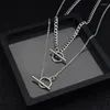 Chains Punk Stainless Steel Necklace Hip-hop Long Chain Double Layer Menswear Rock Band Women Boys Girls Guys Necklaces Collar Jewelry