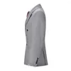 Herrdräkter 2023 Ankomsten Men's Grey 2 Pieces Slim Fit Custom Made Closure Collar Double Breasted Brud Groom Wedding Wear Tuxedo