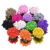 Decorative Flowers Wreaths 130/260 3mm Artificial Flower Double Heads Stamen DIY Fake Flower Berries DIY Wedding Party Scrapbook Accessories Christmas Deco