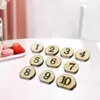 Party Decoration 10 Pieces Wooden Table Number Plate Digital Seat Card For Els Cafes