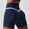 Women's Shorts ASHEYWR Women Cross High Waist Workout Quick Dry Elastic Push Up Short Pants Skinny Spandex Fitness Nudity Female