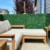 Decoratieve bloemen 25 cm 20/10/6/4P Artificial eucalyptus Verticale tuin Fake Plant Gras Buxus Hedge Wall Panel Bruiloft Decor