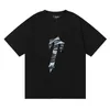 T-shirt da uomo 2023 New Trapstar t Manica corta Stampa Outfit Tuta in ciniglia Cotone nero London Streetwear S-xl