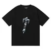 2023 New Mens Trapstar T Shirt Manica Corta Stampa Outfit Tuta di Ciniglia Cotone Nero London Streetwear S-XL THFM