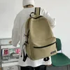 Zaino Ragazze coreane Ragazzi Borsa da scuola tinta unita Studente universitario Bookbag Donna Moda maschile Zaino da viaggio da donna